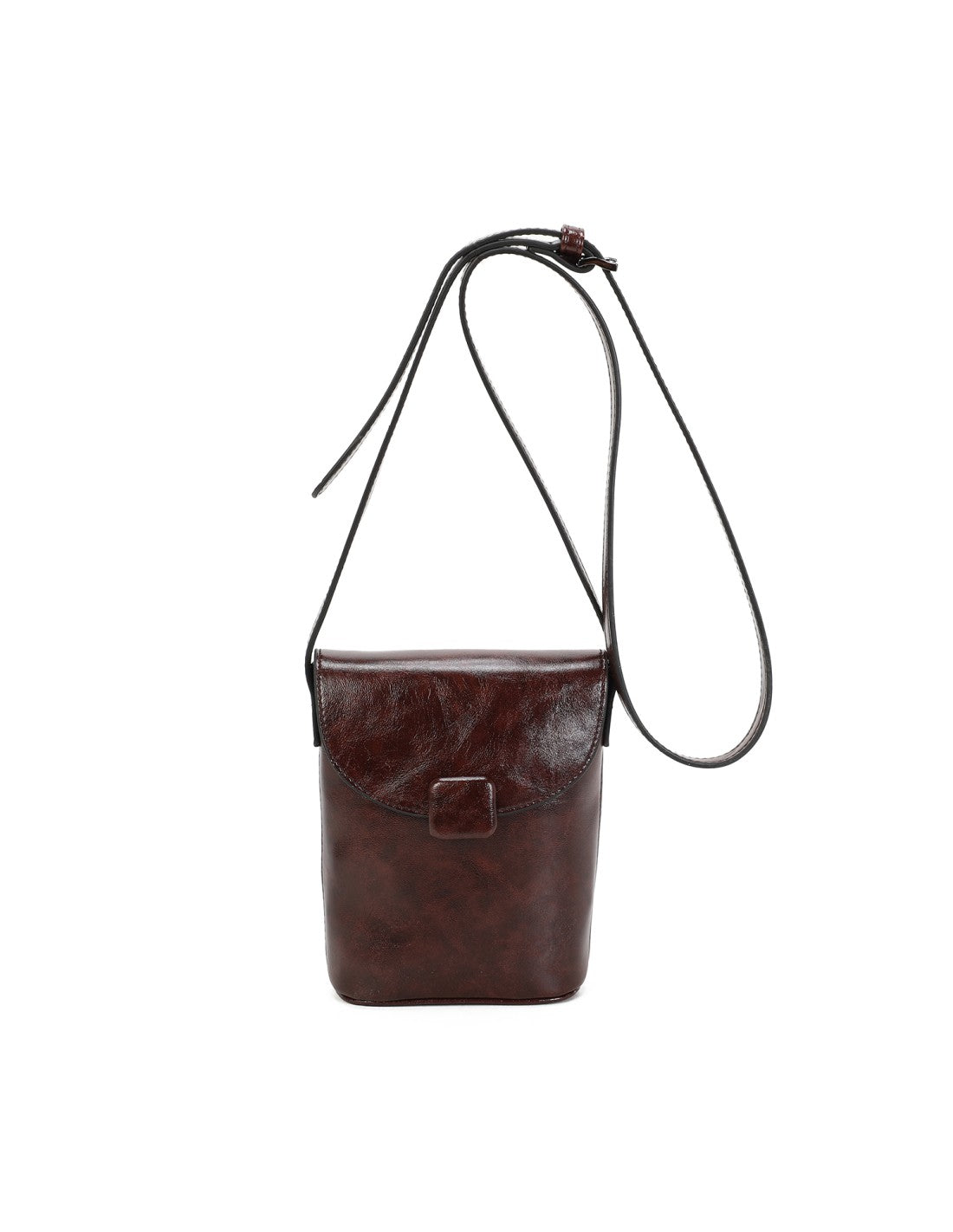 Pochette à rabat aimanté - Marron